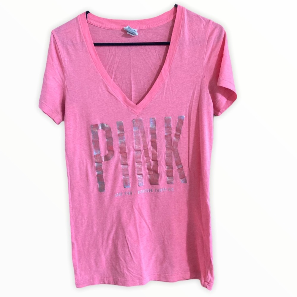 Victoria’s Secret Pink V-Neck Short Sleeve Top